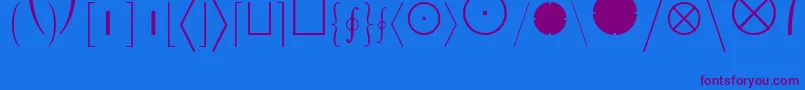 LucidaBrightMathExtension Font – Purple Fonts on Blue Background