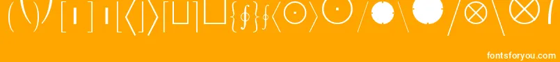 LucidaBrightMathExtension Font – White Fonts on Orange Background