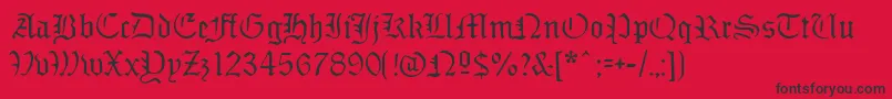 Sabbathblackregular Font – Black Fonts on Red Background
