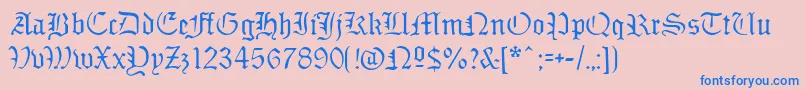 Sabbathblackregular Font – Blue Fonts on Pink Background
