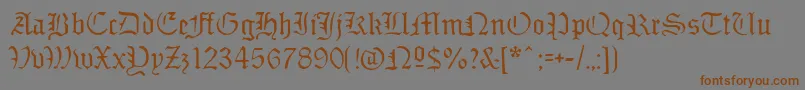 Sabbathblackregular Font – Brown Fonts on Gray Background