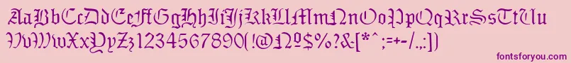 Sabbathblackregular-Schriftart – Violette Schriften auf rosa Hintergrund