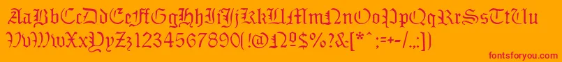fuente Sabbathblackregular – Fuentes Rojas Sobre Fondo Naranja