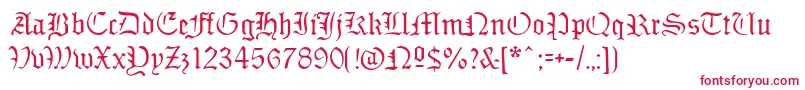 Sabbathblackregular Font – Red Fonts on White Background