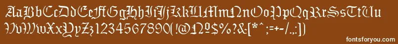 Sabbathblackregular Font – White Fonts on Brown Background