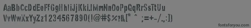 Шрифт GhostArmyStencil – чёрные шрифты на сером фоне