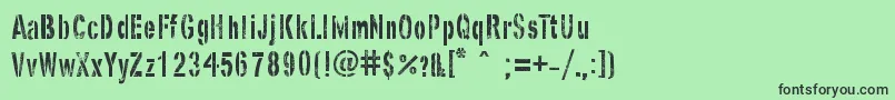 GhostArmyStencil Font – Black Fonts on Green Background