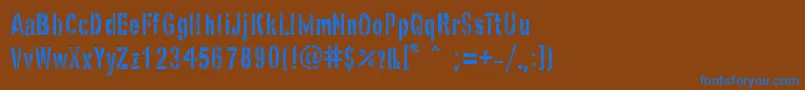 GhostArmyStencil Font – Blue Fonts on Brown Background