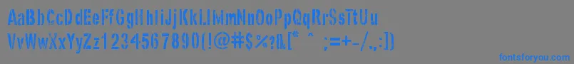 GhostArmyStencil Font – Blue Fonts on Gray Background