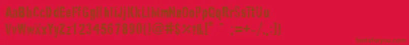 フォントGhostArmyStencil – 赤い背景に茶色の文字