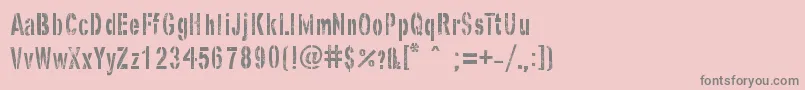 GhostArmyStencil Font – Gray Fonts on Pink Background