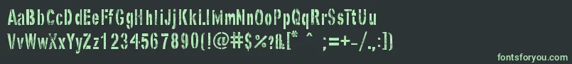 GhostArmyStencil Font – Green Fonts on Black Background
