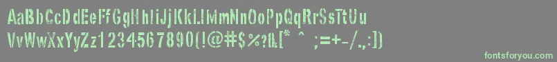 GhostArmyStencil Font – Green Fonts on Gray Background