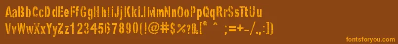 GhostArmyStencil Font – Orange Fonts on Brown Background