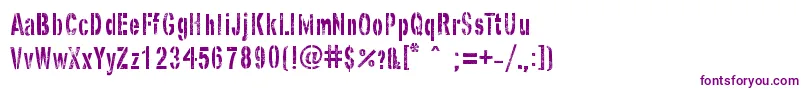 GhostArmyStencil Font – Purple Fonts on White Background