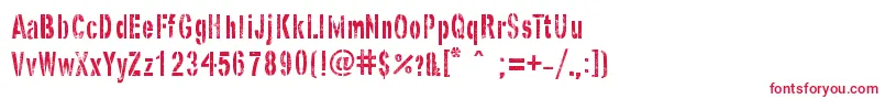 GhostArmyStencil Font – Red Fonts on White Background