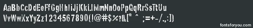 GhostArmyStencil Font – White Fonts on Black Background