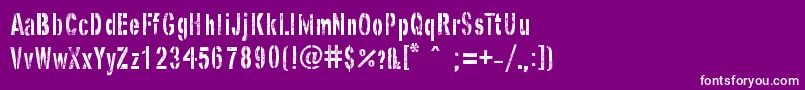 fuente GhostArmyStencil – Fuentes Blancas Sobre Fondo Morado