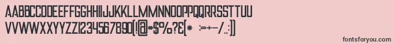 Alterregular Font – Black Fonts on Pink Background