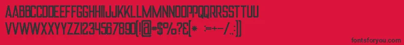 Alterregular Font – Black Fonts on Red Background