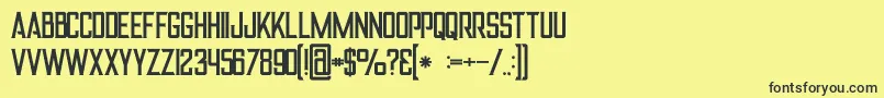 Alterregular Font – Black Fonts on Yellow Background