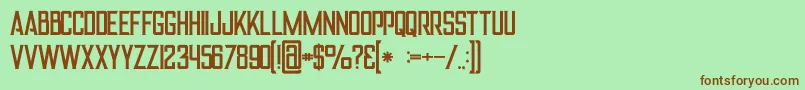 Alterregular Font – Brown Fonts on Green Background