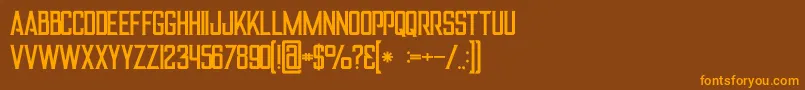 Alterregular Font – Orange Fonts on Brown Background