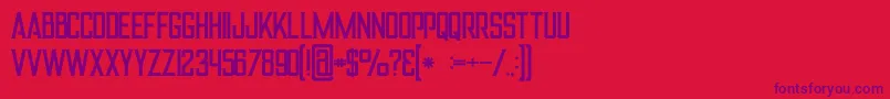 Alterregular-Schriftart – Violette Schriften auf rotem Hintergrund