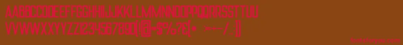 Alterregular Font – Red Fonts on Brown Background