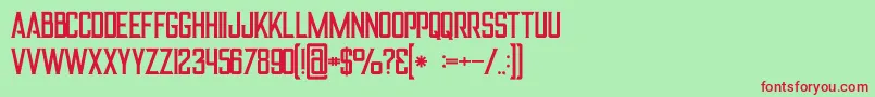 Alterregular Font – Red Fonts on Green Background