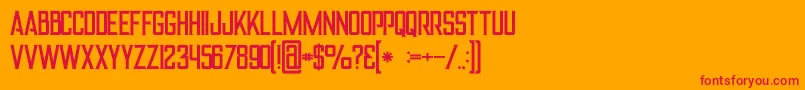 Alterregular Font – Red Fonts on Orange Background