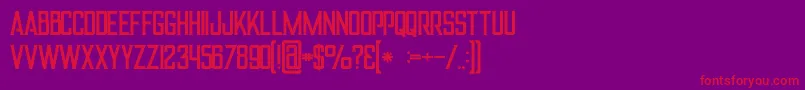フォントAlterregular – 紫の背景に赤い文字
