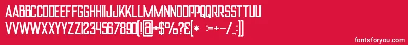 フォントAlterregular – 赤い背景に白い文字