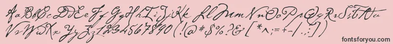 P22CezannePro Font – Black Fonts on Pink Background