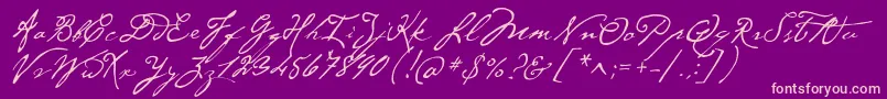 P22CezannePro Font – Pink Fonts on Purple Background