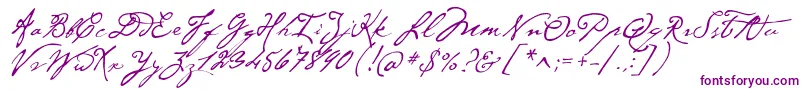 P22CezannePro Font – Purple Fonts on White Background