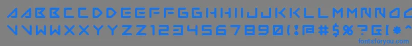 フォントInsane Hours 2 – 灰色の背景に青い文字