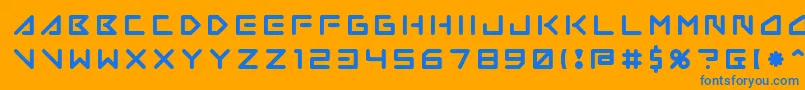 フォントInsane Hours 2 – オレンジの背景に青い文字