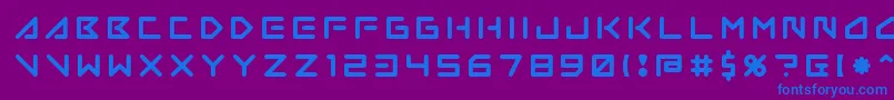 フォントInsane Hours 2 – 紫色の背景に青い文字
