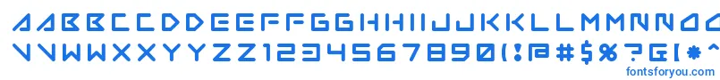 フォントInsane Hours 2 – 白い背景に青い文字