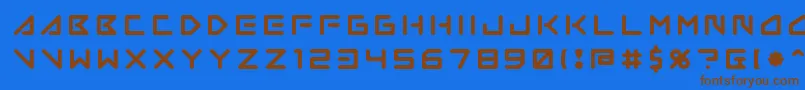 Шрифт Insane Hours 2 – коричневые шрифты на синем фоне