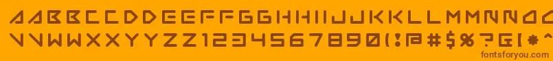 Insane Hours 2 Font – Brown Fonts on Orange Background