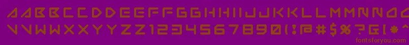 フォントInsane Hours 2 – 紫色の背景に茶色のフォント