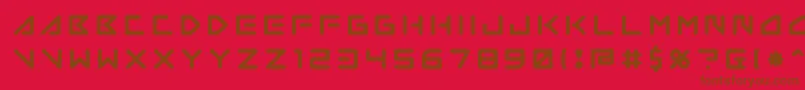 Insane Hours 2-fontti – ruskeat fontit punaisella taustalla