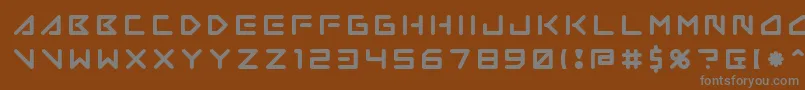 フォントInsane Hours 2 – 茶色の背景に灰色の文字