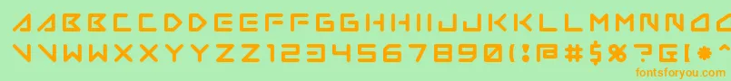 Insane Hours 2 Font – Orange Fonts on Green Background