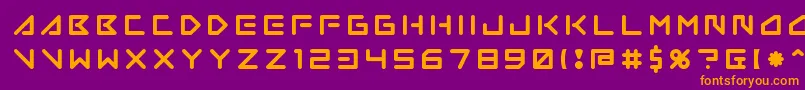 フォントInsane Hours 2 – 紫色の背景にオレンジのフォント