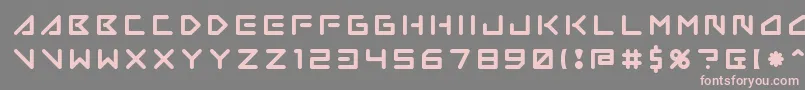 フォントInsane Hours 2 – 灰色の背景にピンクのフォント