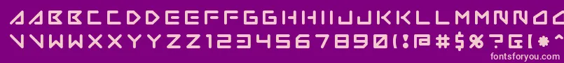 フォントInsane Hours 2 – 紫の背景にピンクのフォント