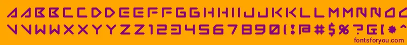 フォントInsane Hours 2 – オレンジの背景に紫のフォント